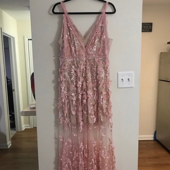 Gianni Bini Gigi Floral Applique Illusion … - Picture 3 of 13